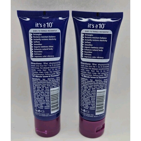 It’s A 10 Miracle Hair Mask 2 Oz Lot Of 2 - Picture 2 of 2